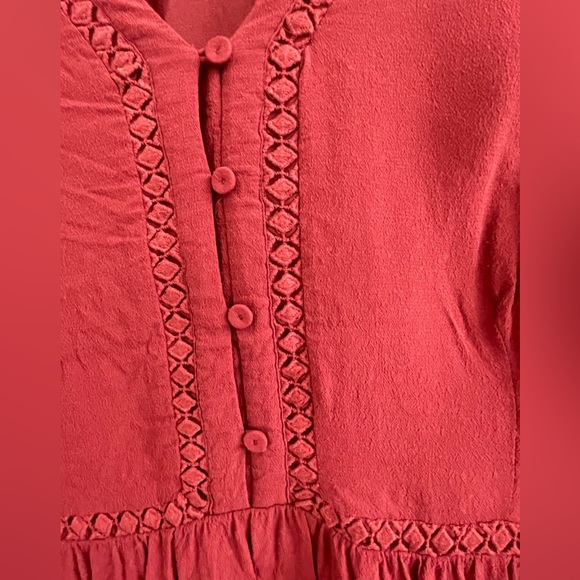 Daniel Rainn Women's Size 2X Dusty Rose Peplum Blouse - Picture 5 of 6